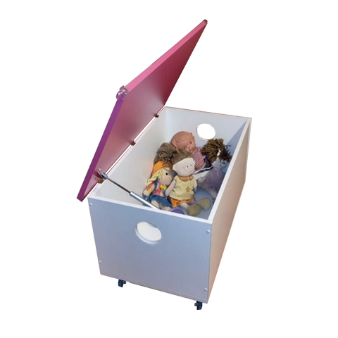 Juguetero Infantil Fucsia y Blanco – Colorido, Práctico y Funcional