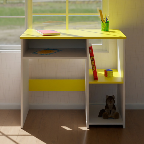 Escritorio Infantil Amarillo – Armado y Listo para Usar