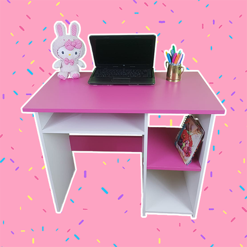 Escritorio Infantil Fucsia – Armado y Listo para Usar