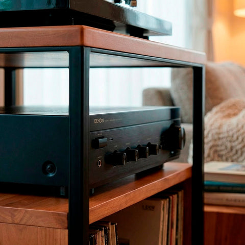 Rack para Vinilos y Tornamesa - Poder y Elegancia en Roble